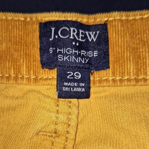 Re-Imagined by J. Crew Mustard Color 9" High-Rise Skinny Jeans Size 29 - Picture 9 of 9